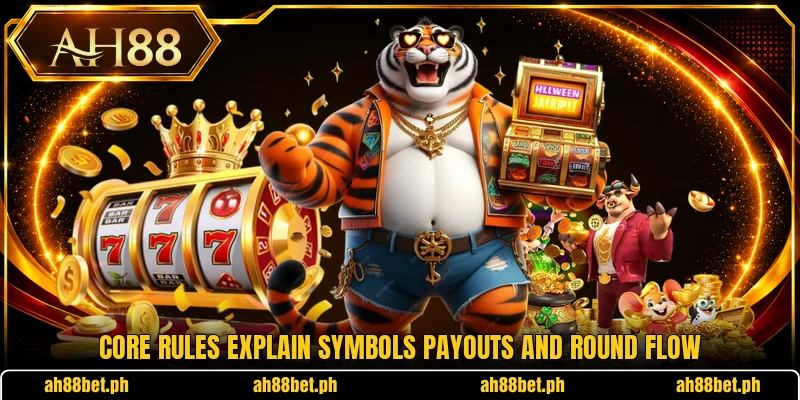 Core rules explain symbols payouts and round flow