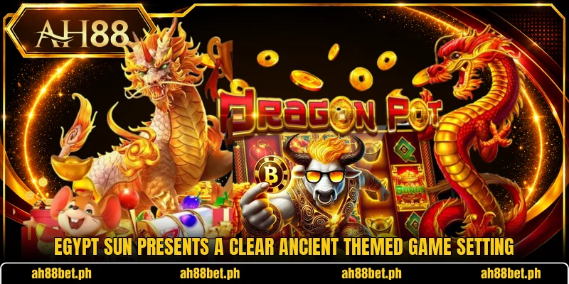 Egypt Sun presents a clear ancient themed game setting