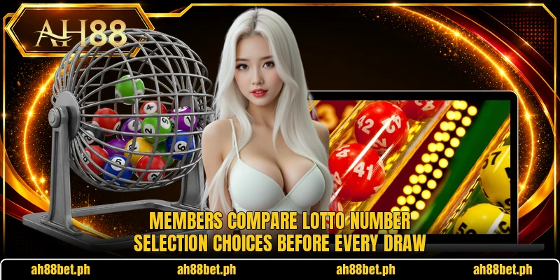 Members compare lotto number selection choices before every draw