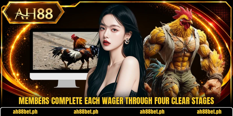 Members complete each wager through four clear stages