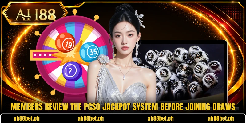 Members review the pcso jackpot system before joining draws