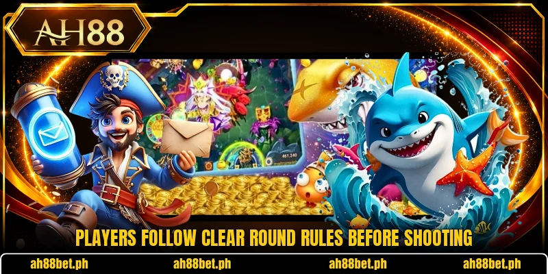 Players follow clear round rules before shooting