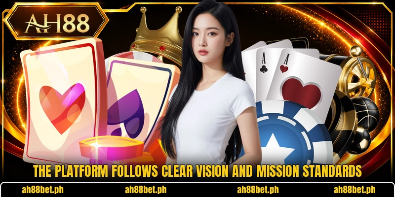 The platform follows clear vision and mission standards